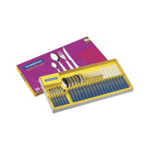 Set x24 Cubiertos Acero Inoxidable New kolor 23199/062/162/762/862 Tramontina