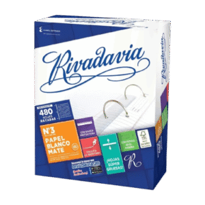 Repuesto Hojas Rivadavia Reforzado 480 Hojas Rayadas
