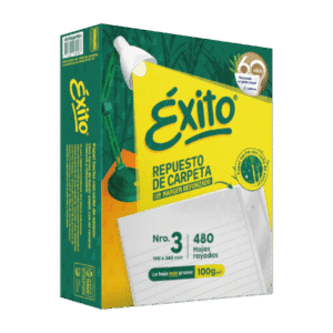 Repuesto Hojas Éxito Reforzado 480 Hojas Rayadas