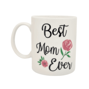 Taza de Cerámica Best Mom Ever Flores 250ml
