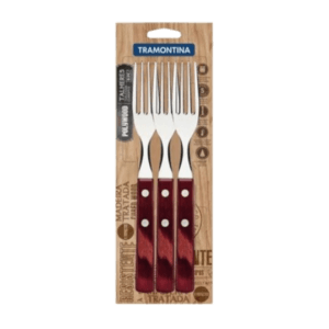 Set x3 Tenedores Acero Inoxidable Polywood 21102/370 Tramontina