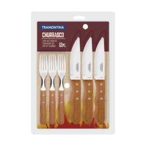 Set x12 Cubiertos Acero Inoxidable Asado Churrasco Dynamic 22399/042 Tramontina