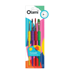 Pinceles Mango Plástico Olami PI304 x4