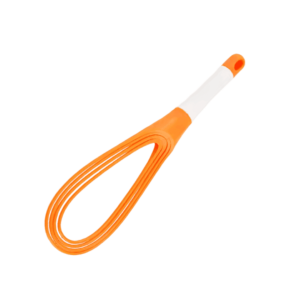 Batidor de Silicona Plegable 28cm Mango Plástico Naranja