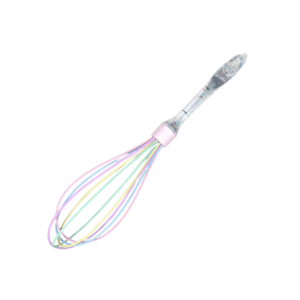 Batidor de Silicona 30cm Mango Confeti Transparente Wefun