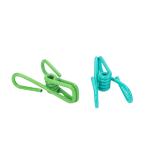 Gancho/Pinza/Clip Multiproposito Bolsas Ropa Papeles De Metal Con Recubrimiento De Vinilo Plastico x6