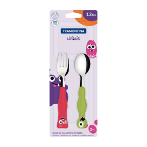 Set x2 Cubiertos Acero Inoxidable Niños Lirous 23797/909 Tramontina