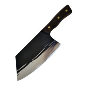 Hachuela Cuchillo Acero Curvo Mango Madera Negro 6 Pulgadas