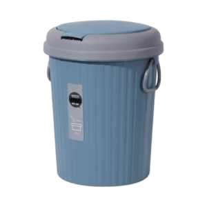 Cesto Tacho Basura c/Tapa y Prensa Inalámbrica Plástica 13L