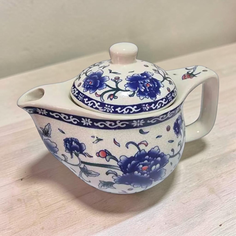 Tetera de Porcelana 500ml Flores Azules