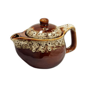 Tetera de Porcelana 500ml c/Filtro Infusor Diseño Vintage Claro