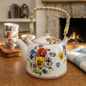 Tetera de Porcelana 800ml Flores Varias