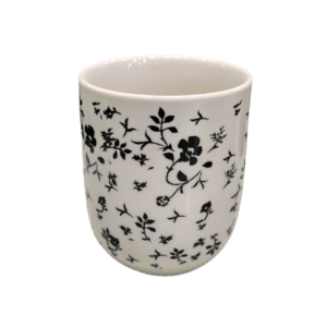 Cuenco de Porcelana 150ml Diseño Flores Negras