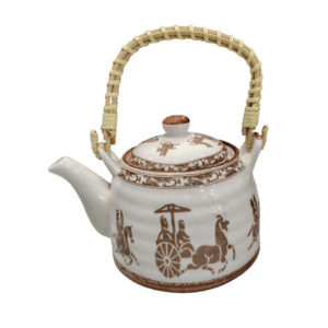 Tetera de Porcelana 650ml c/Filtro Infusor Diseño Carros Chinos