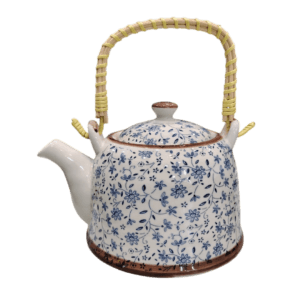 Tetera de Porcelana 800ml Flores Celestes