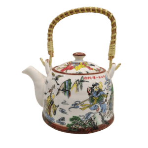 Tetera de Porcelana 800ml c/Filtro Infusor Diseño Oriental