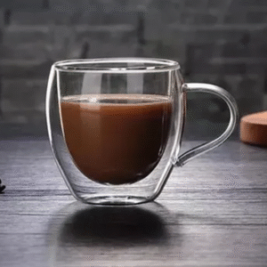 Taza de Doble Vidrio Café Fondo c/Asa 250ml