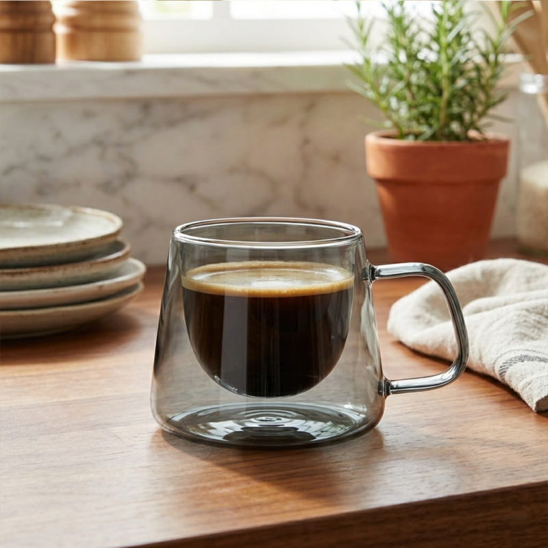 Taza Doble Vidrio 200ml