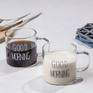 Taza Vidrio 300ml Good Morning
