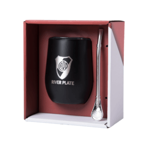 Mate Acero Inoxidable c/Tapa Y Bombilla Life Cup River Plate BigLife 350ml