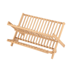 Escurridor de Platos de Madera Dos Pisos Plegable Rejilla Suká