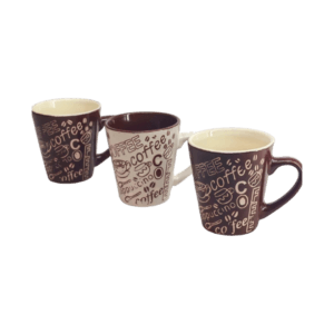 Set x3 Tazas de Cerámica Café Capuccino Surtido 240ml