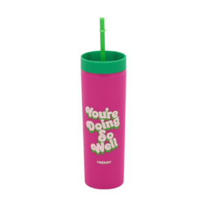 Vaso de Plástico c/Sorbete 18522 Trendy 500ml