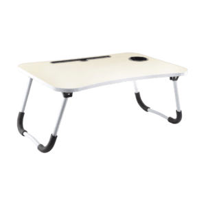 Mesa Desayunador c/Portavasos Plegable 48x29x23 cm Beige