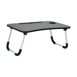 Mesa Desayunador c/Portavasos Plegable 48x29x23 cm Negro