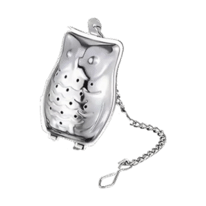 Infusor Para Té Colador Acero Inoxidable Plateado C/Figura Lechuza