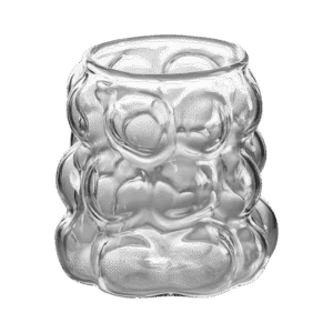 Taza de Vidrio Café Jarro Diseño Burbujas 350ml