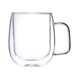 Taza de Doble Vidrio Café Fondo c/Asa Transparente 250ml