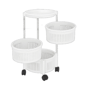 Organizador de Frutas y Verduras de Plástico 3 Pisos Blanco