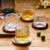 Vaso de Vidrio Whisky Giratorio C/Base de Madera 280ml