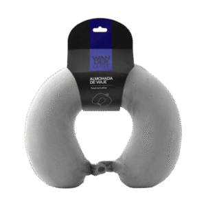 Almohada de Viaje Gris Liso 38204 Wanderlust