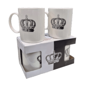 Set x2 Tazas de Cerámica Corona 350ml