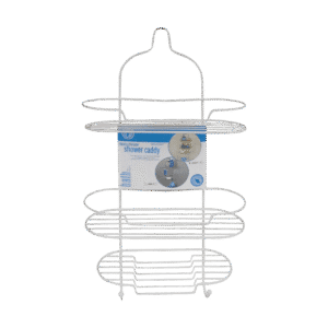 Organizador para Baño Colgante Blanco Acero Tres Repisa 30x55 cm