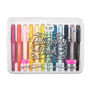 Marcadores de Colores Mooving Caligráfico Doble Punta x12