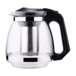 Tetera de Vidrio 1500ml c/Filtro Infusor Manija Negro