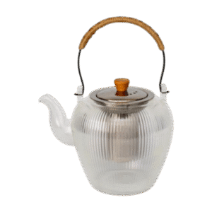 Tetera de Vidrio 1200ml c/Filtro Infusor Cónico Mango Cuerda