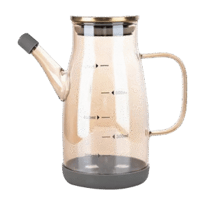 Aceitero de Vidrio Báscula Para Tetera Aceite Ámbar 600ml