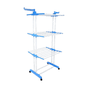 Tender Vertical 3 Niveles Portatil Ruedas Alas Plegable Ropa