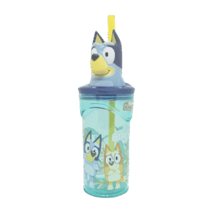 Vaso de Plástico Wabro c/Tapa Y Sorbete 1021 Bluey 360ml