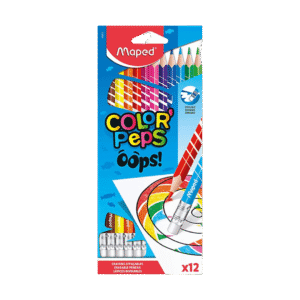 Lápices de Colores Maped Color Peps Borrables +Goma x12