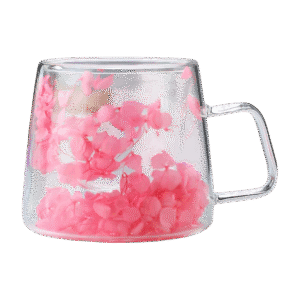 Taza de Doble Vidrio Diseño de 1 Flores 150ml