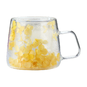Taza de Doble Vidrio Flores 150ml
