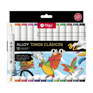 Marcadores de Colores Filgo Punta Doble Alloy Class x12