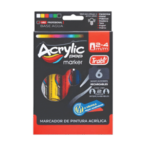 Marcadores de Colores Trabi Acrylic Pop x6