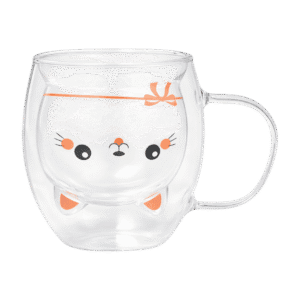 Taza de Doble Vidrio Diseño de Gato 250ml
