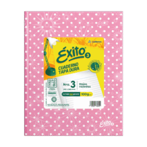 Cuaderno Éxito N3 Lunares 48 Hojas Rayadas Rosa